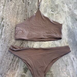 Free People Taupe Bikini Set
